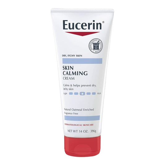 Eucerin Skin Calming Itch Soothing Cream Dry Itchy Skin Frag/Free 14 oz