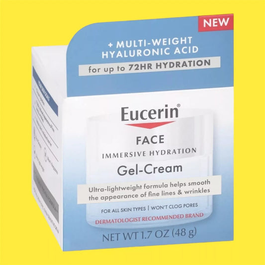Eucerin Immersive Hydration Gel Cream with Hyaluronic Acid, 1.7 oz 48 g NEW