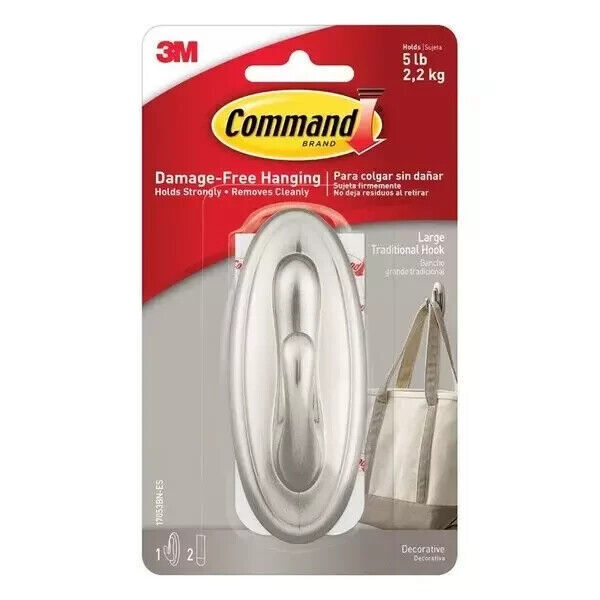 Command Large Plastic Designer Hooks 4.06 in. L 1 pk