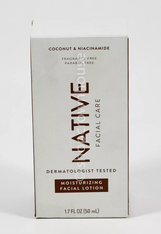 Native Facial Care MOISTURIZING LOTION 1.7oz Coconut + Niacinamide