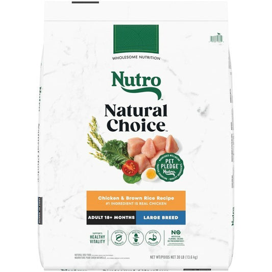 NUTRO Feed Clean Wholesome Essentials Farm-Raised Chicken, Brown Rice &30 lb