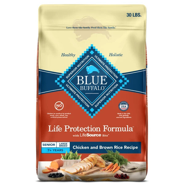 Blue Buffalo Life Protection Formula Senior Large Breed Dry Dog Food, Chicken