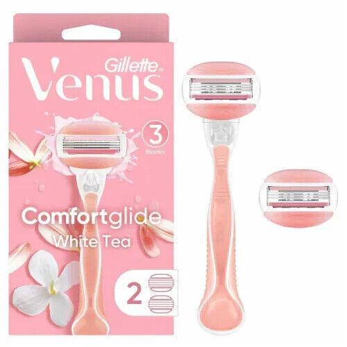 Women's Razor Handle + 2 Blade Refills White tea