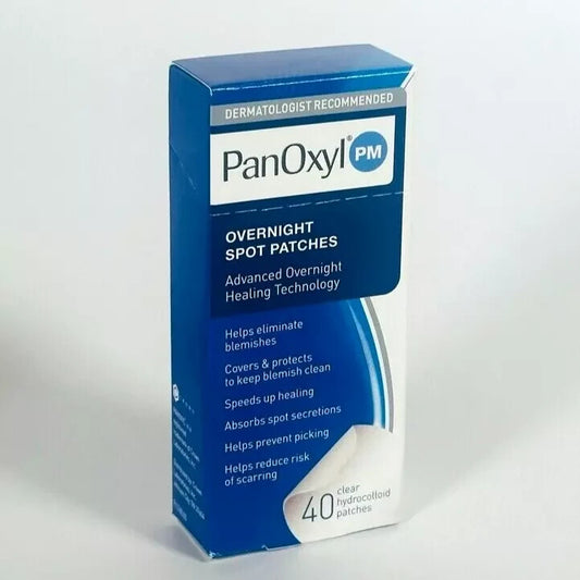 PanOxyl PM Overnight Spot Patches 40 Single Use Clear Patches Blemish Healing