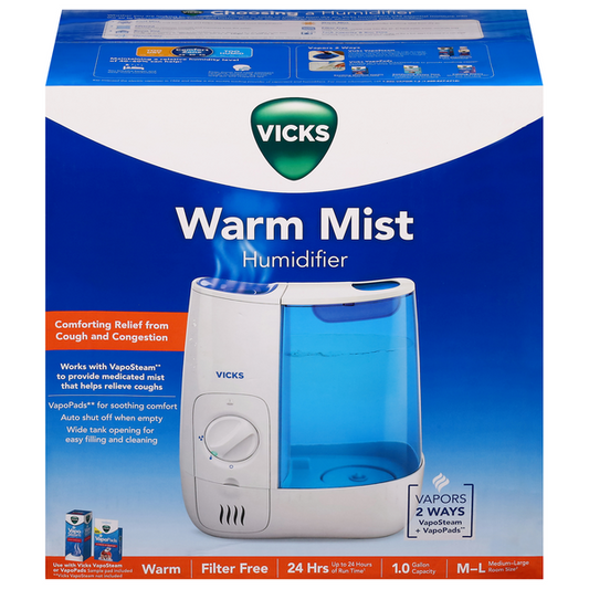 Vicks Humidifier, Warm Mist, Medium-Large Room Size