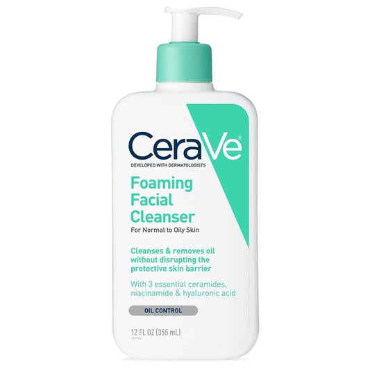 CeraVe Foaming Facial Cleanser, 12 Fl Oz