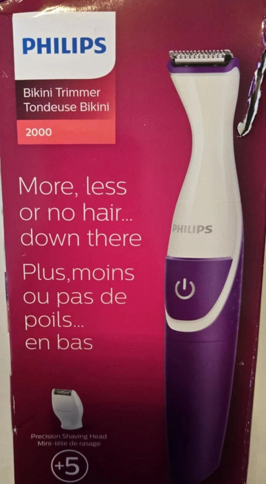 Philips Bikini Trimmer 2000 With Accessories. AA Battery Included NEW