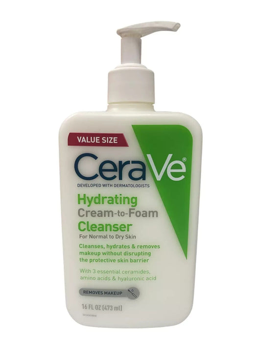 CeraVe Hydrating Cream-to-Foam Face Cleanser - 16 fl oz