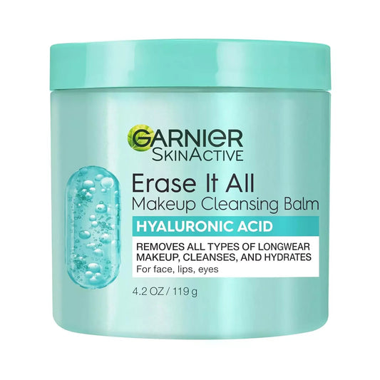 Garnier Erase It All Makeup Cleansing Balm with Hyaluronic Acid, Replumping Faci