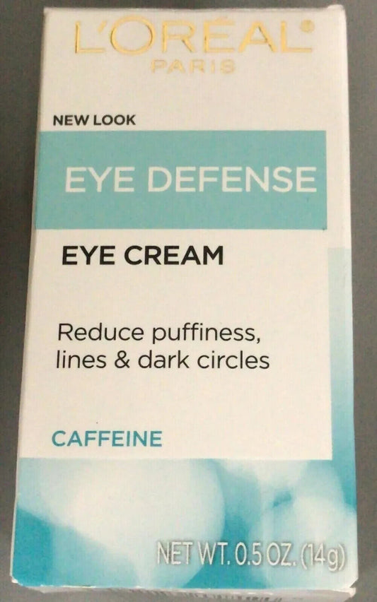 L'Oreal Eye Defense Eye Cream with Caffeine 0.5 oz/14g (O9)