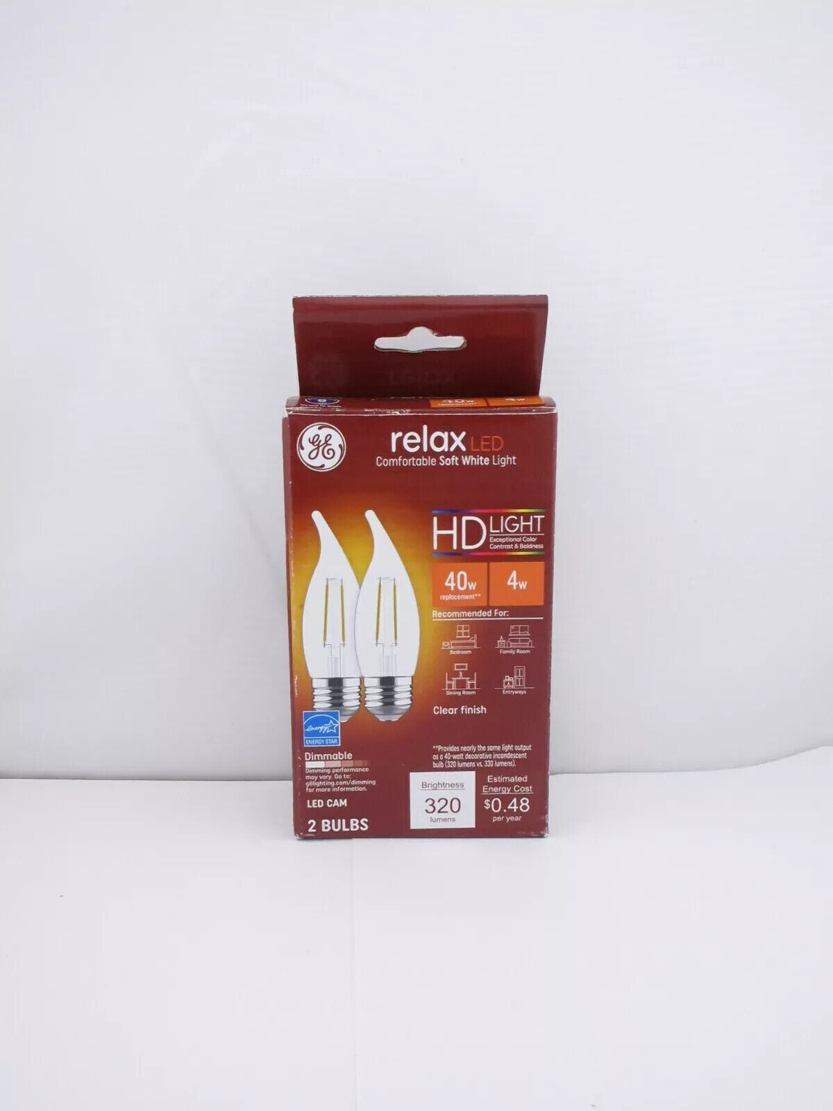 Relax LED Soft White HD Light Bulbs 2 Bulbs-*FREE SHIPPING, NEW*