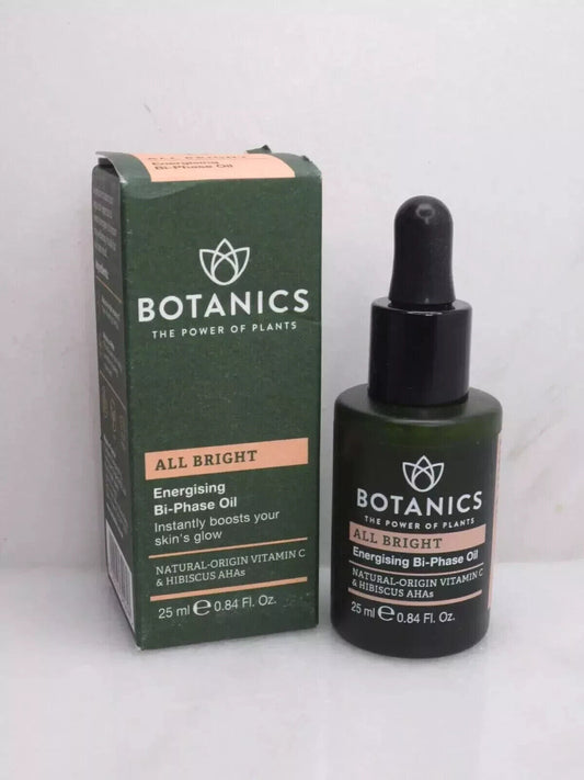 Botanics All Bright Energising Bi- phase oil 0.84 OZ free shipping