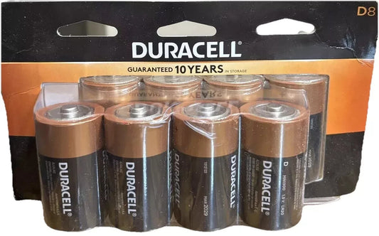 Duracell Coppertop D Alkaline Batteries 8/Pack MN13R8DW