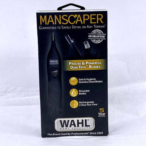 WAHL Manscaper DualTech Rechargeable Body Hair Precision Trimmer Black