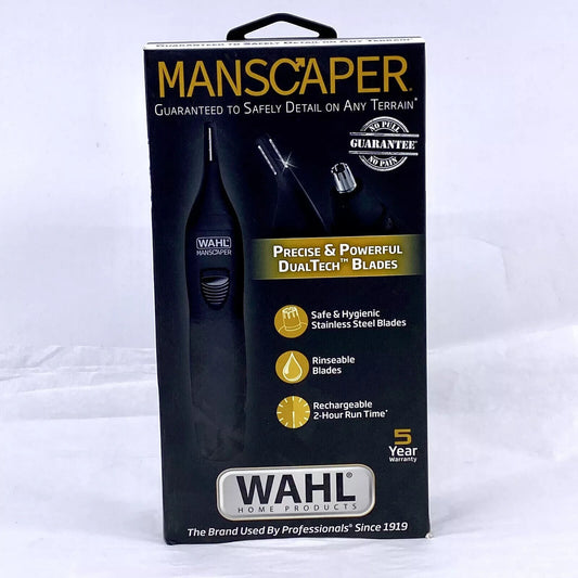 WAHL Manscaper DualTech Rechargeable Body Hair Precision Trimmer Black