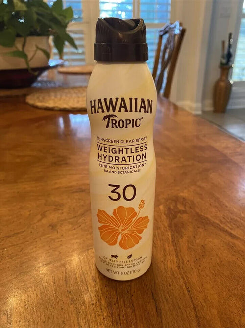 Hawaiian Tropic Weightless Hydration Continuous Sunscreen Clear Spray SPF 30 6oz