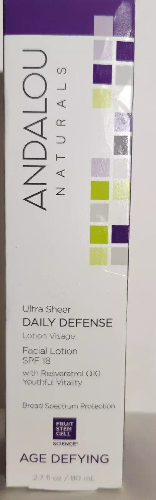 Andalou Naturals Age Defying Ultra Sheer Daily Defense Facial Lotion 2.7 oz