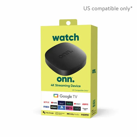 onn. Google TV 4K Streaming Box (New, 2023), 4K UHD Resolution