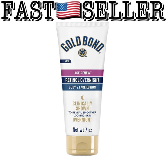 Gold Bond Age Renew Retinol Lotion Youthful Skin Overnight 7oz (198g)