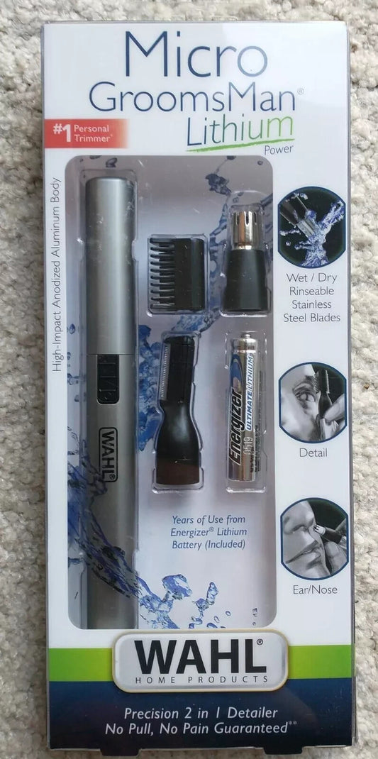 Wahl Micro GroomsMan Lithium Power Precision 2in1 Detailer Grooms Man