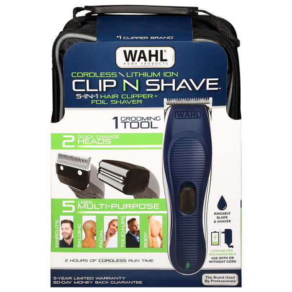 Wahl Hair Clipper + Foil Shaver, Cordless, 5 in 1