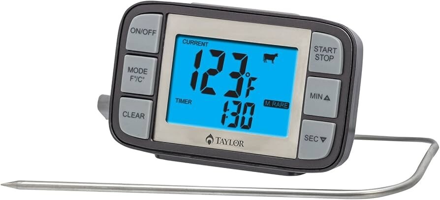 Taylor Instant Read Wired Probe Digital Meat Food Grill BBQ Cooking Kitchen Ther