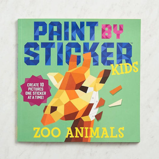 Paint by Sticker Kids: Zoo Animals: Create 10 Pictures One Sticker at a Time!(E-B00KS) DIGITAL BOOK