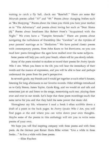 Poetry Speaks Who I Am: Poems of Discovery, Inspiration, Independence, and Everything Else(E-B00KS) DIGITAL BOOK