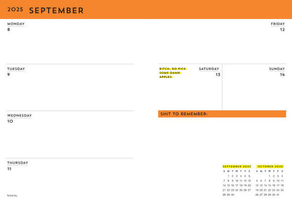 2025-2026 Carpe F*cking Diem Planner(E-B00KS) DIGITAL BOOK