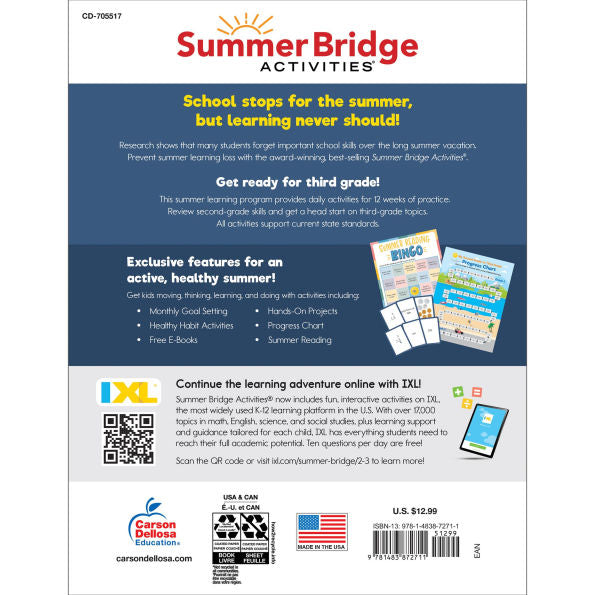 Summer Bridge Activities, Grades 2 - 3(E-B00KS) DIGITAL BOOK