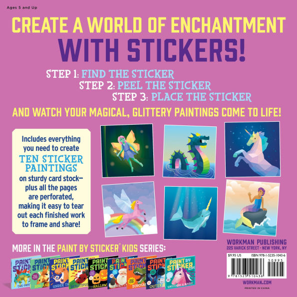 Paint by Sticker Kids: Mermaids & Magic!: Create 10 Pictures One Sticker at a Time! Includes Glitter Stickers(E-B00KS) DIGITAL BOOK