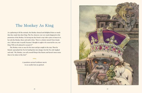 Aesop's Fables Hardcover: The Classic Edition by acclaimed illustrator, Charles Santore(E-B00KS) DIGITAL BOOK