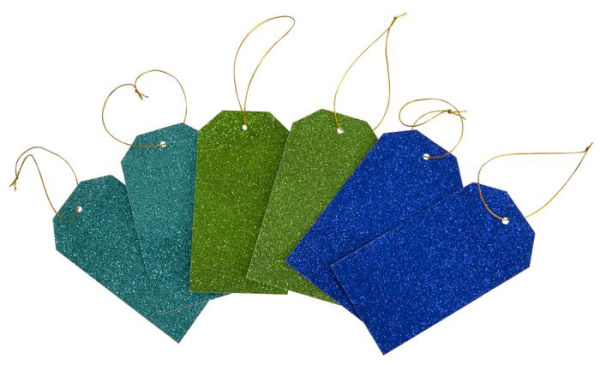 Glitter Gift Tags Set of 6 Glittered
