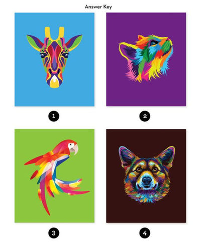Sticker by Number Neon Animals(E-B00KS) DIGITAL BOOK