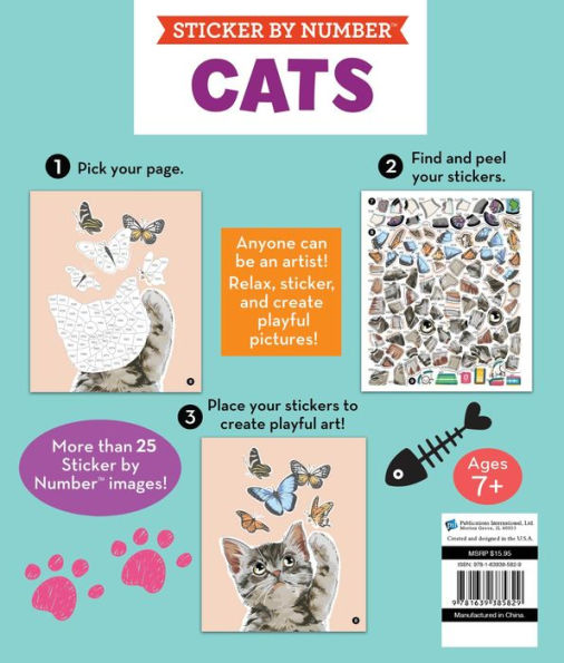 Sticker By Number Cats(E-B00KS) DIGITAL BOOK