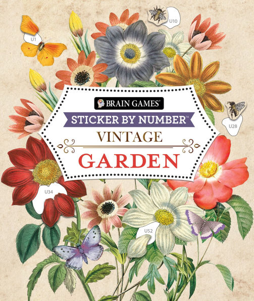 Sticker By Number Vintage Garden(E-B00KS) DIGITAL BOOK
