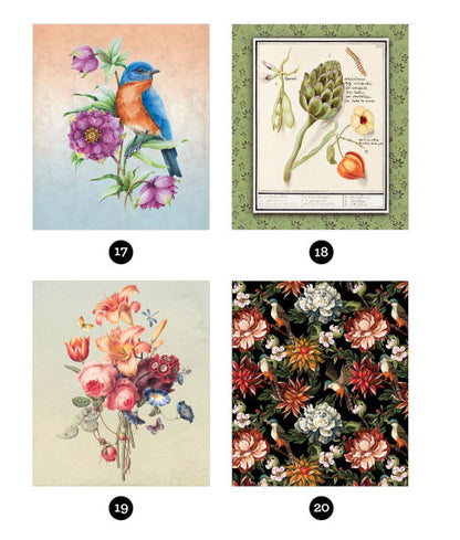 Sticker By Number Vintage Garden(E-B00KS) DIGITAL BOOK