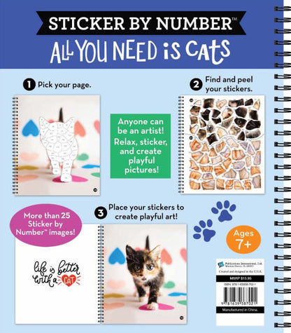 Sticker By Number All You Need is Cats(E-B00KS) DIGITAL BOOK
