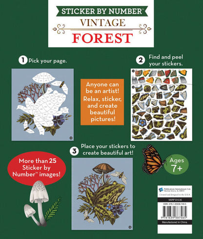 Sticker By Number Vintage Forest(E-B00KS) DIGITAL BOOK