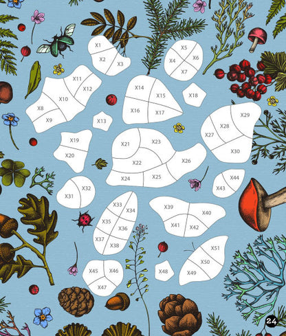 Sticker By Number Vintage Forest(E-B00KS) DIGITAL BOOK