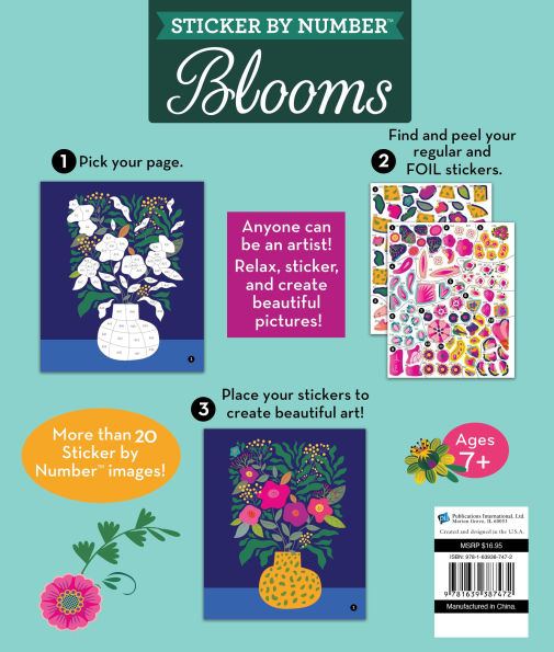 Sticker By Number Blooms(E-B00KS) DIGITAL BOOK