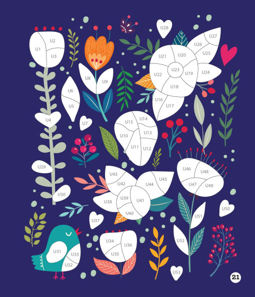 Sticker By Number Blooms(E-B00KS) DIGITAL BOOK