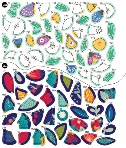 Sticker By Number Blooms(E-B00KS) DIGITAL BOOK