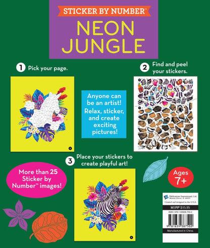 Sticker By Number Neon Jungle(E-B00KS) DIGITAL BOOK