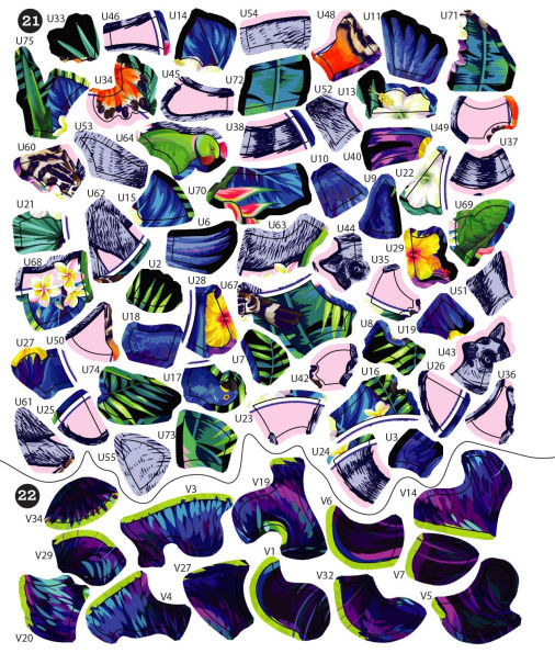 Sticker By Number Neon Jungle(E-B00KS) DIGITAL BOOK