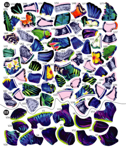 Sticker By Number Neon Jungle(E-B00KS) DIGITAL BOOK