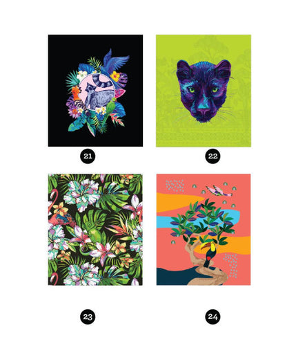 Sticker By Number Neon Jungle(E-B00KS) DIGITAL BOOK