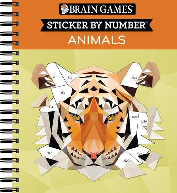 Brain Games - Sticker by Number: Animals - 2 Books in 1 (42 Images to Sticker)(E-B00KS) DIGITAL BOOK