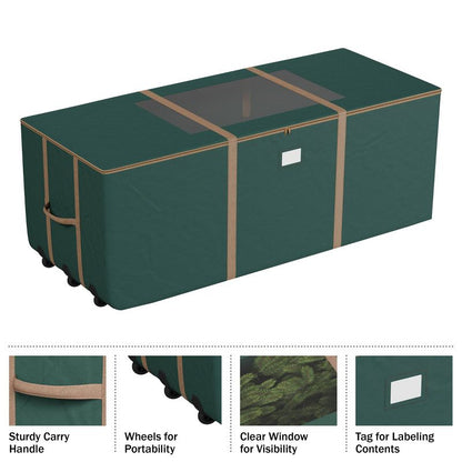 Elf Stor 67''X28''X28'' Rolling Christmas Tree Storage Bag Green