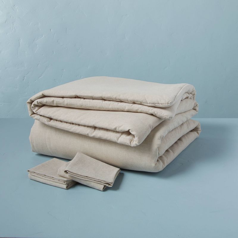 3pc Linen Blend Comforter Set - Hearth & Hand™ with Magnolia